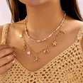 thumbnail image 4 of NICKSUN Boho Beach Vacation Multi-Layer Beaded Stackable Necklace, Colorful Seed Bead Choker with Starfish, Seashell, Fish & Mermaid Tail Charms, Coastal Ocean Layered Statement Jewelry, 4 of 7