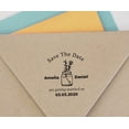 thumbnail image 4 of Printtoo Personalized Violet Self Inking Save The Date Rubber Heavy Duty Stamp Getting Married Round Custom&nbsp;Stamper-40 mm, 4 of 6