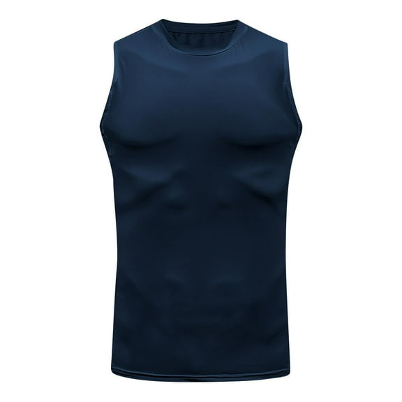 Men's Compression Tank Top – Dry Fit Sleeveless Workout Shirt, Muscle-Building Gym & Running Base Layer with Cooling Tech