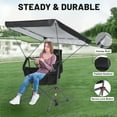thumbnail image 4 of Portable Hammock Camping Chair with Adjustable Canopy, Foldable Swing & Rocking Design, Shade, Cup Holder for Camping & Picnic (1 Pack), 4 of 6