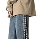 thumbnail image 3 of Empalme Pantalones De Ajuste Relajado,Pantalones De Mezclilla Para Hombres Pantalones Anchos Para Hombres Pantalones De Pierna Ancha Pantalones De Mezclilla De Ajuste Relajado Para Hombres Diseño Fácil De Usar, 3 of 8