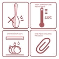 thumbnail image 6 of 8.7" Silicone Soup Ladle Spoon Wood Hand Restaurant Kitchen Scoop Utensil Cooking Supplies Red, 6 of 7
