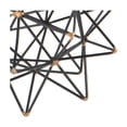 thumbnail image 5 of 7" x 7" Black Metal Wire Star Geometric Sculpture with Gold Accents, by DecMode, 5 of 12
