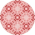 thumbnail image 1 of Ahgly Company Machine Washable Indoor Round Transitional Red Area Rugs, 4' Round, 1 of 7