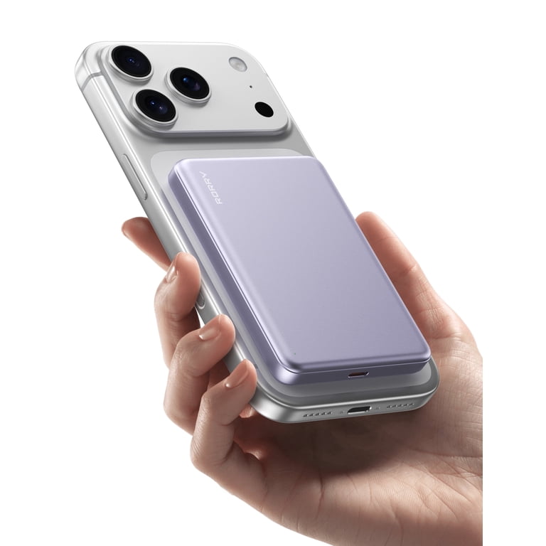 RORRY 10000mAh Wireless Magnetic Power Bank Purple photo 1