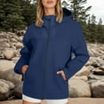 thumbnail image 4 of Women's Lightweight Rain Jacket Water_proof Wind_breaker with Hood for Running Hiking Travel Lightweight Hood Zip Poncho Rain Coat (NY2,3XL), 4 of 6