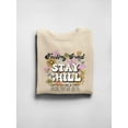 thumbnail image 3 of Feeling Good Stay Chill Groovy Sweatshirt Women -Image by Shutterstock, Female XX-Large, 3 of 4