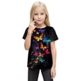 thumbnail image 4 of ZRBYWB Baby Girl Clothes Toddler Girls Tshirts Butterflies Print Trendy Kid Funny Youth Top Baby Tops, 4 of 4