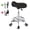 Black, variant on OUTMASTER Saddle Stool Ergonomic Adjustable Rolling Chair, PU Seat with Casters for Salon Dental Office (Black)