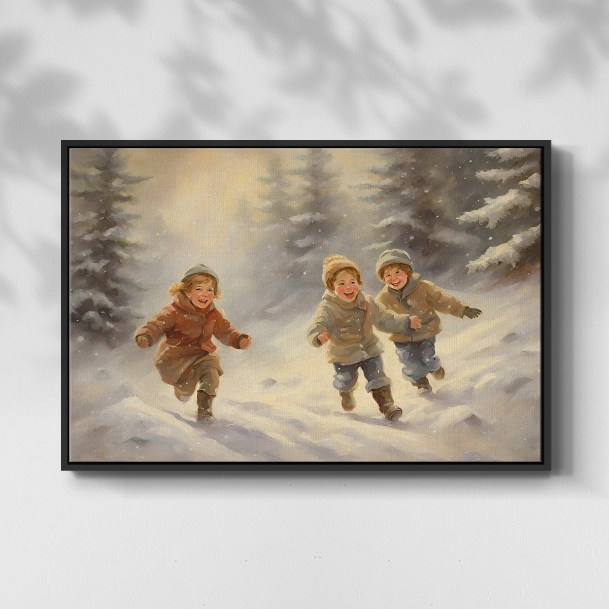 Vintage Landscape-CLXXVII By Wexford Home Framed in Black Wood Gallery Wrapped Canvas 25 in. x 37 in.