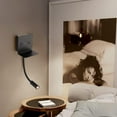 thumbnail image 2 of Gooseneck Wall Light LED Bedside Reading Wall Lamp Flexible Headboard Sconce, USB Charging Port, Focused Bed Reading Lamps Indoor Wall Wash Lights for Bedroom Study, 2 of 8