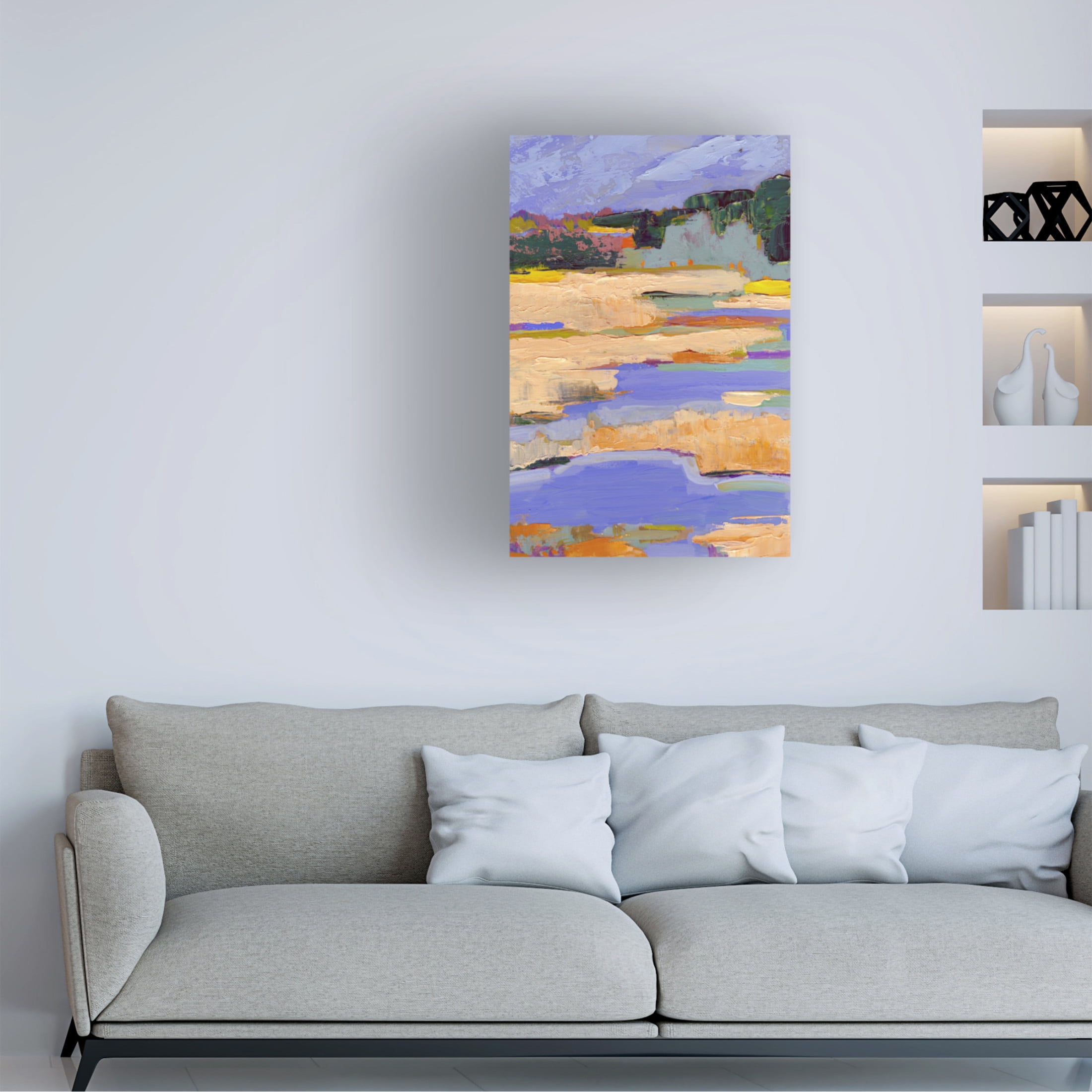 Canvas Wall Art - Toby Gordon 'Marshland' Wall Art for Living Room, Bedroom, or Office Décor by Trademark Fine Art - 30 x 47 Inches