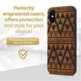 thumbnail image 2 of Case Yard Wooden Case for iPhone-XS-Max Soft TPU Silicone cover Slim Fit Shockproof Wood Protective Phone Cover for Girls Boys Men and Women Supports Wireless Charging Triangle Pattern Design, 2 of 7