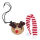 thumbnail image 2 of Gorro de Papá Noel con dragón barbudo, bufanda suave y bonita, tamaño ajustable, colores brillantes, gorro de Papá Noel con bufanda, bufanda roja grande, 2 of 5
