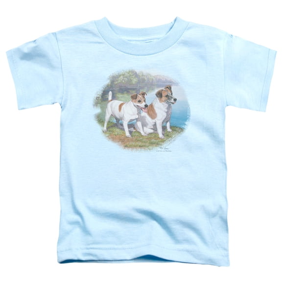 Trevco Sportswear WW141-TT-1 Wildlife Jack By Water Toddler Short Sleeve T-Shirt, Light Blue - Small 2T