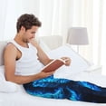 thumbnail image 5 of Honiee Blue Fire Wolf for men - a sleek fusion of Straight Pajama Pants, versatile Lounge Pants, and cozy Sleepwear, all rolled into one-Large, 5 of 6
