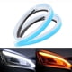 thumbnail image 2 of Luz LED de circulación diurna para coche, tira Flexible resistente al agua, faros delanteros automáticos, señal de giro blanca, luces de flujo de freno amarillas, DRL, 2 piezas, 12V, 2 of 4