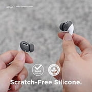 Elago Earbud Cover Plus with Integrated Tips, for AirPods Pro, Dark Grey, 12 Counts