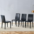 thumbnail image 2 of Cterwk 4 Pack PU Leather Dining Chair with Black Metal Legs, Modern Side Chair for Living Room, Dining Room, Home, Black, 2 of 11