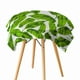 thumbnail image 2 of 1 mantel de lino con estampado de plantas tropicales verdes, estilo pastoral. Cuadrado-13, 2 of 9