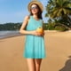 thumbnail image 3 of Fotbe Blue And Turquoise Vestido de Verano sin Mangas para Mujer – Vestido Midi Línea A, Estilo Camiseta Floral, Vestido Playero Casual y Fluido, 3 of 7
