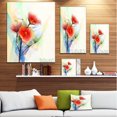 thumbnail image 3 of Red Poppy Flowers on Grunge Back - Floral Canvas Art Print, 3 of 4