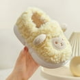 thumbnail image 5 of MEZZALL Girls Slippers Fuzzy Warm Indoor Shoes For Toddler Kids Soft Comfortable Winter Home Slides With Cute Sheep Design Holiday Footwear, 5 of 7