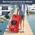 thumbnail image 1 of Kojooin Panier à Carburant 15 Gallons avec Roulettes, Réservoir de Carburant Portable avec Pompe Siphon de Transfert de Fluide et Boyau de Livraison de 10 Pi, Bac de Rangement pour Diesel sur Roues pour Voitures, Tondeuses à Gazon, Bateaux, Bac de Rangement pour Contenants, 1 of 7