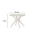thumbnail image 4 of Plank+Beam Verso Round Dining Table, 38" Solid Wood Kitchen & Dining Room Table, White Sand, 4 of 11