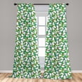 thumbnail image 5 of Ambesonne Bowling Curtains, Colorful Pins on Green, Pair of 28"x84", Multicolor, 5 of 5