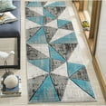 thumbnail image 4 of MDA Rug Imports Orelsi Collection Grey/Turquoise Area Rug 2'8" x 11'10" 12' Runner Runner, Accent, Indoor Rectangle, 4 of 5