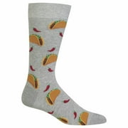 Hot Sox Tacos Grey Crew Socks