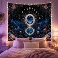 thumbnail image 2 of Golden Portal Lake with Moon Phases and Mountains, Dreamy Fantasy Style for Moon Lovers, Moon Wall Decor Housewarming Gift, Tapestry Wall Hanging for Bedroom and Dorm, 2 of 7