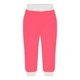 thumbnail image 4 of cocolona Womens Summer Capri Pants Gym Workout Yoga Pants Elastic Waisted Casual Cropped Sweatpants with Pockets, 4 of 5