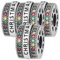 thumbnail image 1 of Charm separador joya Xmas01 4Pzas Plata S925 Chapa Separador Clip Christmas Plata/Multicolor Caja Blanca 4x4cm., 1 of 3