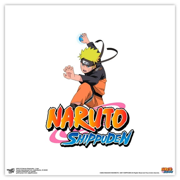 Gallery Pops Naruto Shippuden - Logo Wall Art, Unframed Version, 12" x 12"