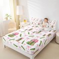 thumbnail image 2 of Manfei Dreamy Princess Bows Fitted Sheet Full,Cartoon Vegetable Pattern Bed Set,3-Piece,1 Fitted Sheet and 2 Pillowcases, 2 of 6
