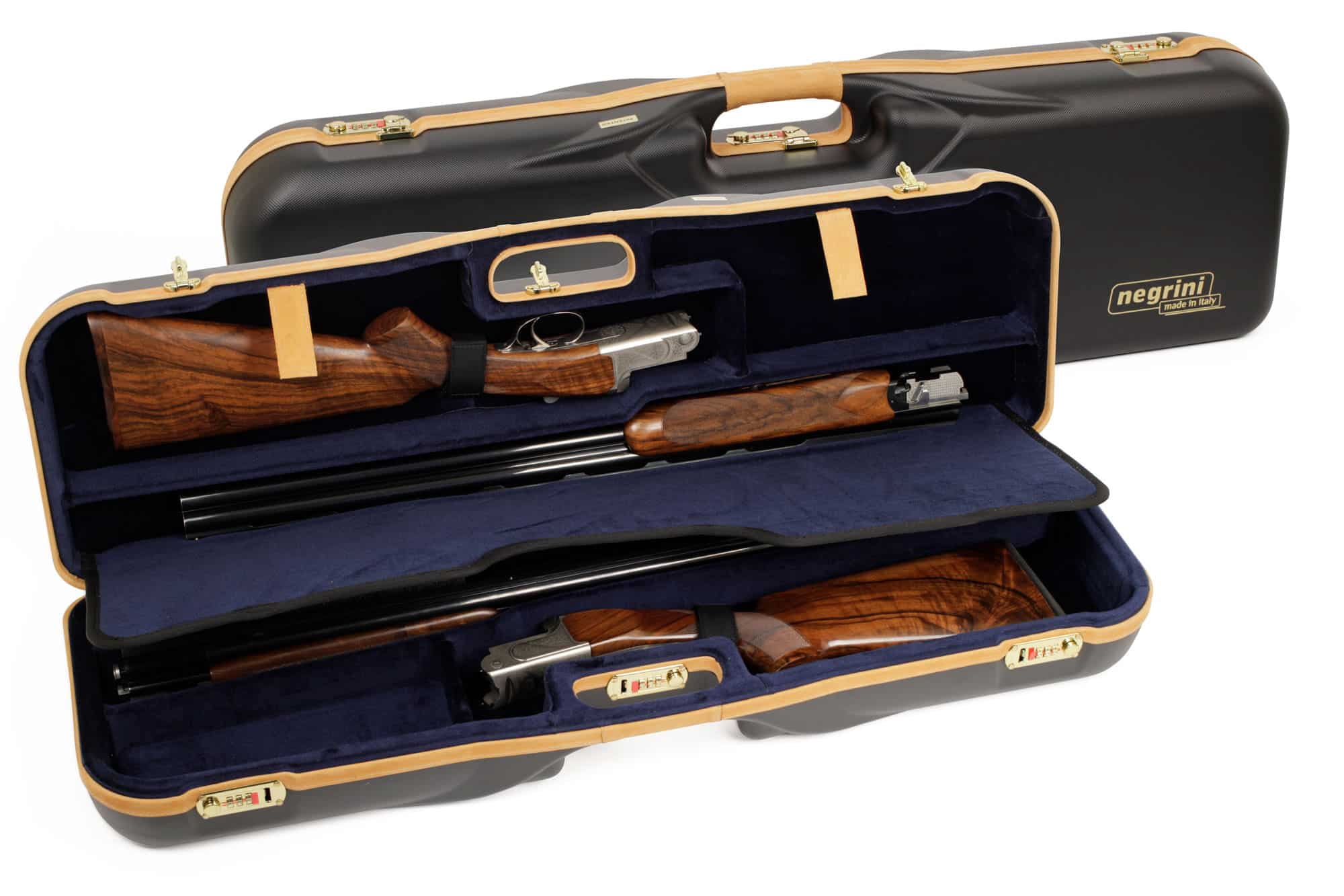 Negrini OU/SxS Deluxe Two Gun/Three-Barrel Takedown Shotgun Case 32" - 1646LX-2F+1C/4766