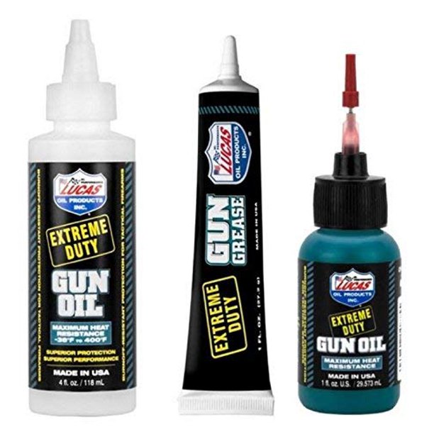 Lucas Extreme Duty 4oz Gun Oil 10877 Grease Tube 10889 Needle Oiler