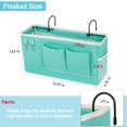 thumbnail image 2 of POINTERTECK Bedside Storage Bag Hanging Organizer for Bunk and Hospital Beds Dorm Rooms Bed Rails Can be Placed Glasses Books, 2 of 6