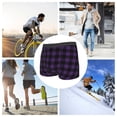 thumbnail image 4 of Fotbe Purple Black Plaid Calzoncillos Tipo Boxer con Bolsa de Soporte Total para Hombre, X-Temp Fresco, Transpirable y de Secado Rápido-Small, 4 of 5