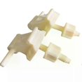 thumbnail image 1 of Easy to Use Toilet Seat Hinge Replacement Kit White Plastic Construction Hassle Installation Complete with Fittings, 1 of 5