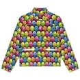 thumbnail image 4 of Jackets for Women Winter Coat Jackets Flannel Stand Collar Jacket(Multi Colored Pickleballs,Size:S-4XL), 4 of 7