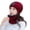 Wine Red, variant on Winter Knit Beanie Hat Neck Warmer Touchscreen Gloves Set Fleece Lined Knitted Caps Circle Loop Scarf Knitted Gloves for Men Women