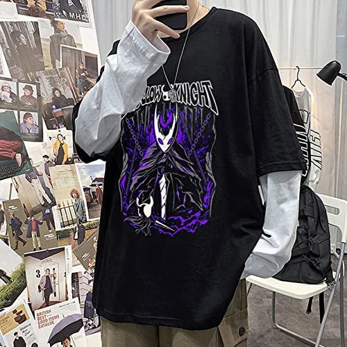 DanceeMangoos Goth Shirt Gothic Shirt Fake Two-Piece Alternative Clothing  Goth Long Sleeve Top Grunge Clothes 