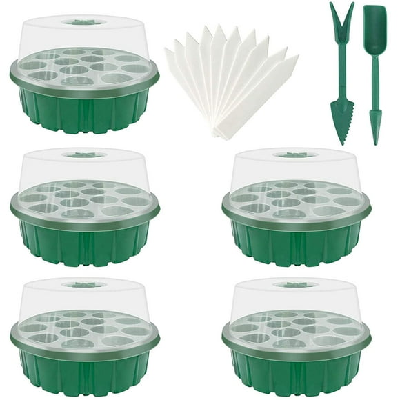 Shisuyan 17pcs 13-cell Plant Nursery Germination Boxes Indoor Garden Propagating Kit