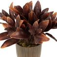 thumbnail image 4 of Northlight Two-Tone Artificial Foliage Plant in a Textured Lined Pot - 8", 4 of 6