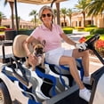 thumbnail image 3 of Golf Cart Seat Covers for 2 Seater,Blue Black Stripes Microfiber Cart Seat Towel Blanket,Modern Abstract Ombre Grey White Lines Absorbent NonSlip Bench Seats Protector for Golf Course 51"x31", 3 of 9