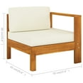 thumbnail image 2 of vidaXL Wooden Lounge Set Cream White, Acacia Wood, 2 of 6