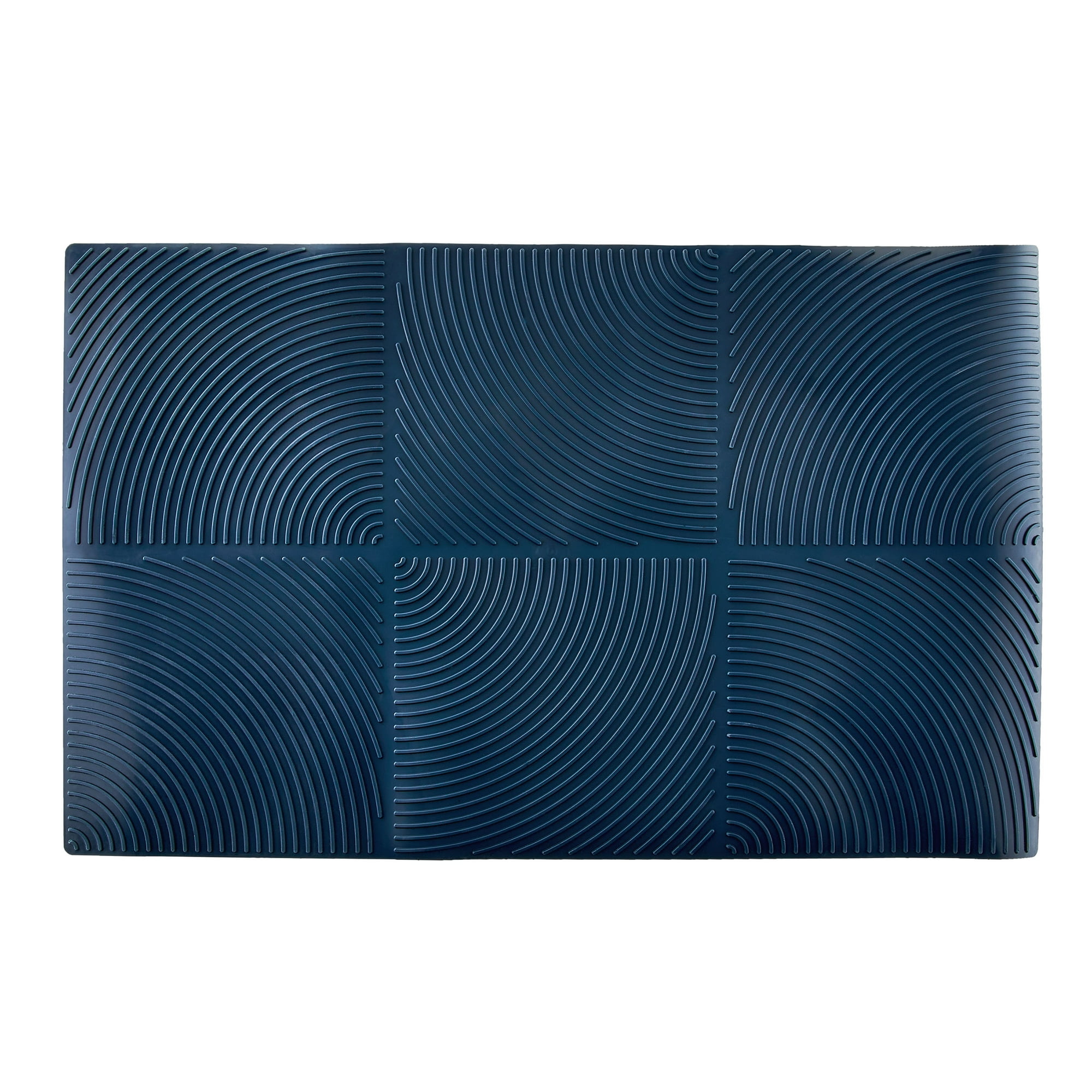 Vibrant Life Ridged Litter Trapper Mat, Waterproof Non-Skid, Dark Blue, 1 Pack